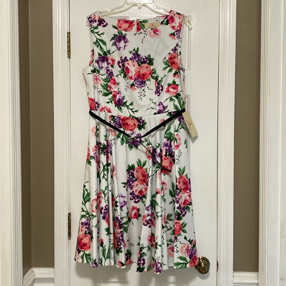 Grace Karin Floral Sleeveless Dress-NWT